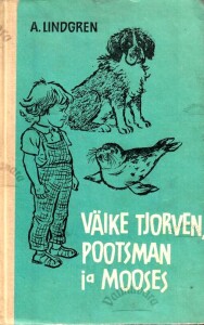 roehkas sinisel taustal valgete trükitähtedega raamatu pealkiri ja mustaga joonistatult väike tüdruk, berhandiin ja hüljes